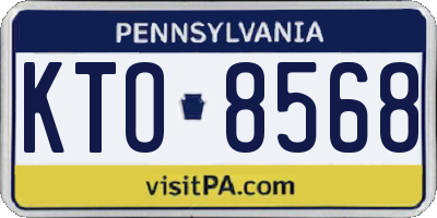 PA license plate KTO8568