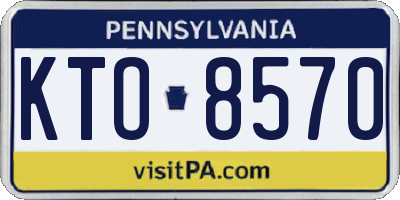 PA license plate KTO8570