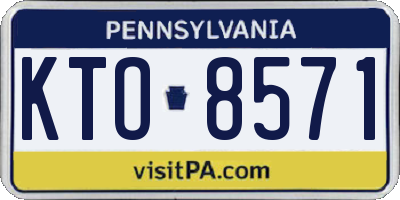 PA license plate KTO8571