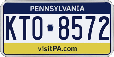 PA license plate KTO8572