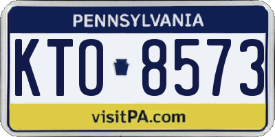 PA license plate KTO8573