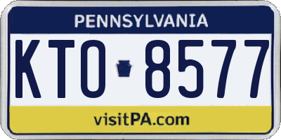 PA license plate KTO8577