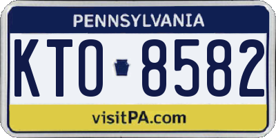 PA license plate KTO8582