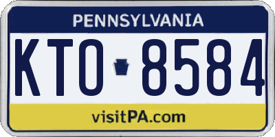PA license plate KTO8584