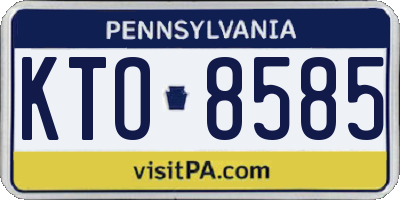 PA license plate KTO8585