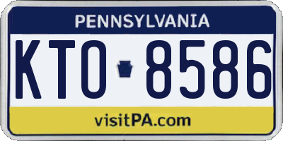 PA license plate KTO8586