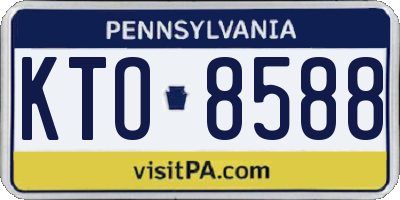 PA license plate KTO8588