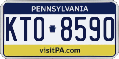 PA license plate KTO8590