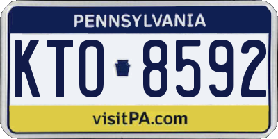 PA license plate KTO8592