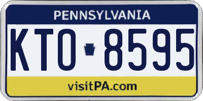 PA license plate KTO8595