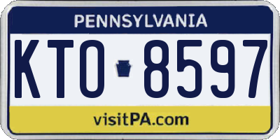 PA license plate KTO8597