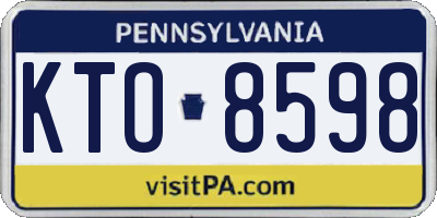 PA license plate KTO8598