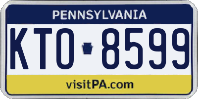 PA license plate KTO8599