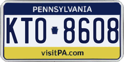 PA license plate KTO8608