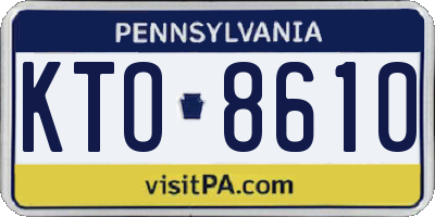 PA license plate KTO8610