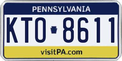 PA license plate KTO8611