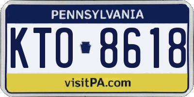 PA license plate KTO8618