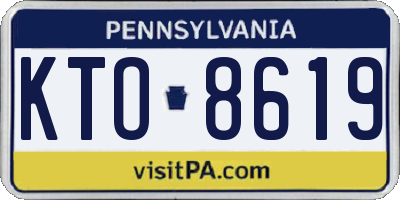 PA license plate KTO8619