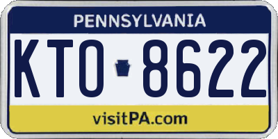 PA license plate KTO8622