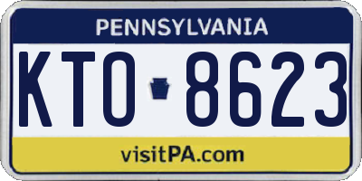 PA license plate KTO8623