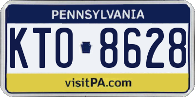 PA license plate KTO8628