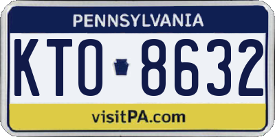 PA license plate KTO8632