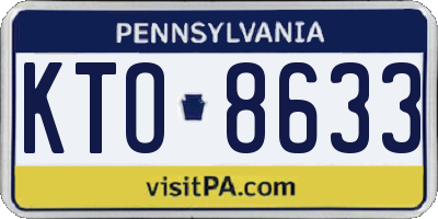 PA license plate KTO8633