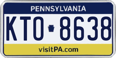 PA license plate KTO8638