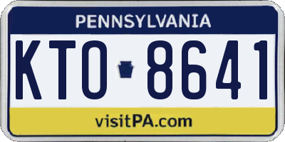 PA license plate KTO8641