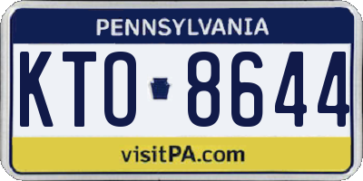 PA license plate KTO8644