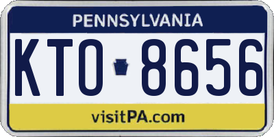 PA license plate KTO8656