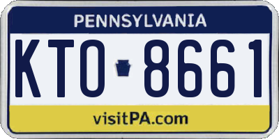 PA license plate KTO8661