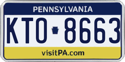 PA license plate KTO8663