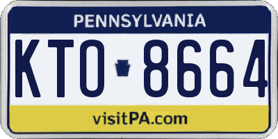PA license plate KTO8664