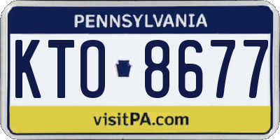 PA license plate KTO8677