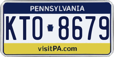 PA license plate KTO8679