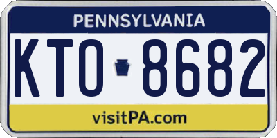 PA license plate KTO8682