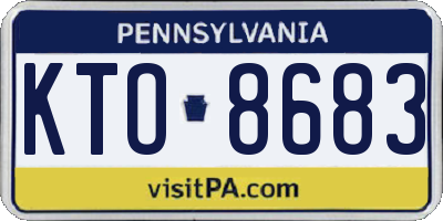 PA license plate KTO8683