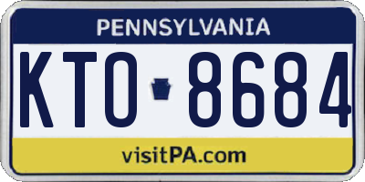 PA license plate KTO8684