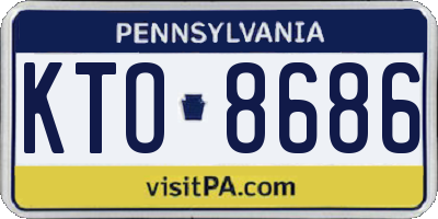 PA license plate KTO8686