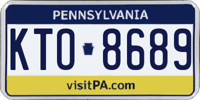 PA license plate KTO8689