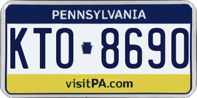 PA license plate KTO8690