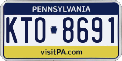 PA license plate KTO8691