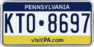 PA license plate KTO8697