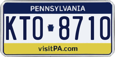 PA license plate KTO8710