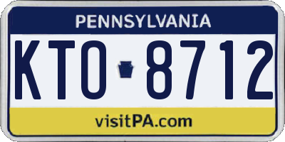 PA license plate KTO8712