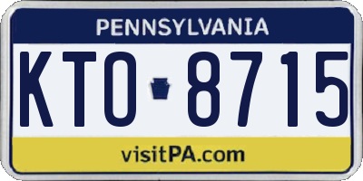 PA license plate KTO8715