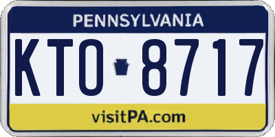 PA license plate KTO8717