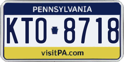 PA license plate KTO8718