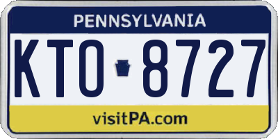 PA license plate KTO8727
